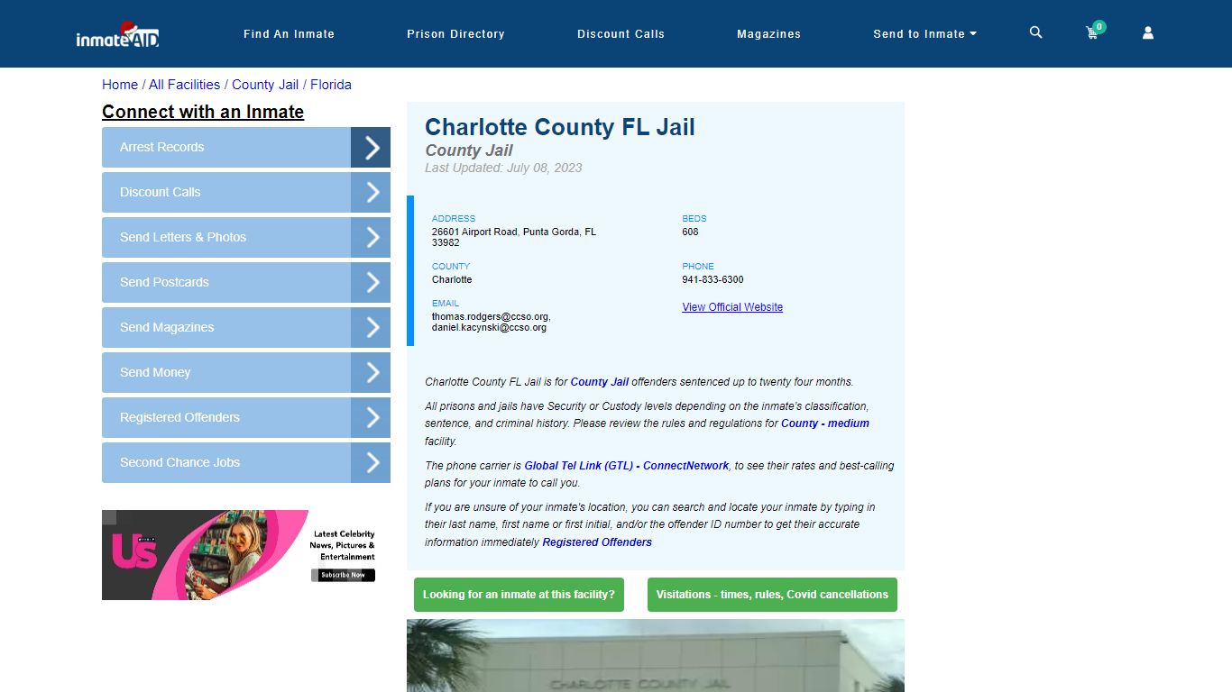 Charlotte County FL Jail - Inmate Locator - Punta Gorda, FL