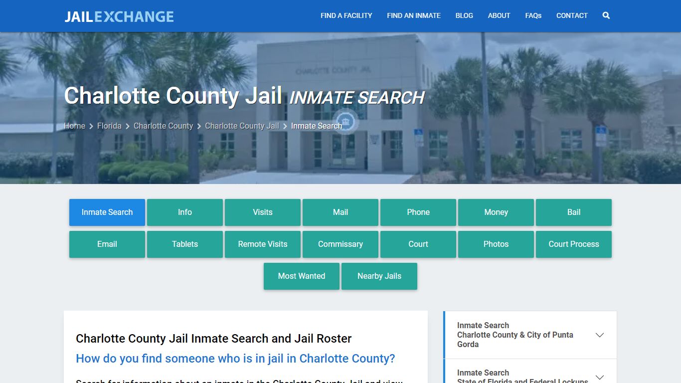 Charlotte County Jail Inmate Search - Jail Exchange